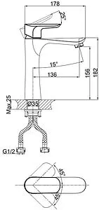 Смеситель для раковины D&K Venice Baciano хром DA1032601 Смеситель для раковины D&K Venice Baciano хром DA1032601, 2