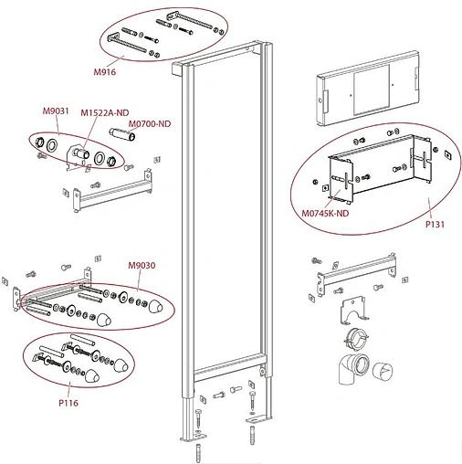 Инсталляция для писсуара AlcaPlast A107/1120
