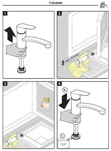 Смеситель для кухни для установки перед окном Hansgrohe Logis M31 160 1jet хром 71833000