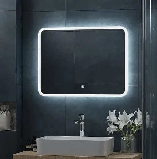 Зеркало с подсветкой Continent Bruno Led 60x80 белый ЗЛП2161