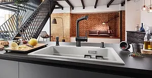 Смеситель для кухни с выдвижным изливом Blanco Linus-S чёрный матовый 525807 Смеситель для кухни с выдвижным изливом Blanco Linus-S чёрный матовый 525807, 3