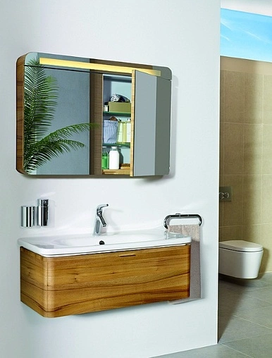 Шкаф-зеркало VitrA Nest 80 натуральная древесина 56175