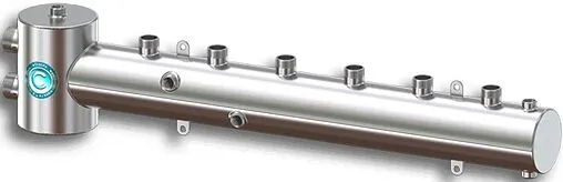 Распределительный коллектор 3 контура с гидрострелкой 1¼&quot;н x 1&quot;н Север-R-Т3(Aisi) 1955030