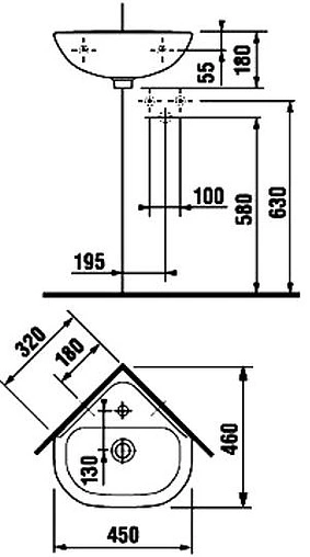 Раковина Jika Olymp 45 белый 8166120001041