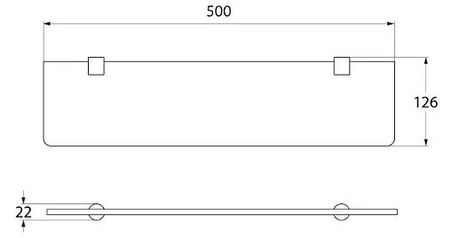 Полка IDDIS Renior хром L049