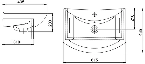 Раковина Santeri Грация 61 белый 1.3120.3.S00.11B.0 Раковина Santeri Грация 61 белый 1.3120.3.S00.11B.0