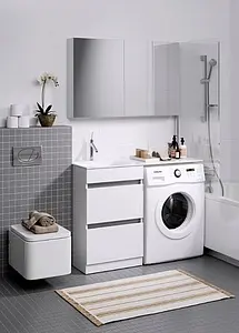 Тумба-умывальник напольная над стиральной машиной Aqwella Forma 55 белый FOR01052+ Тумба-умывальник напольная над стиральной машиной Aqwella Forma 55 белый FOR01052+, 5