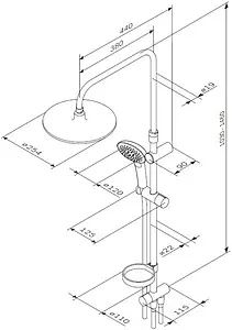 Душевая система без смесителя Am.Pm Spirit 2.0 хром F0770A100 Душевая система без смесителя Am.Pm Spirit 2.0 хром F0770A100, 2