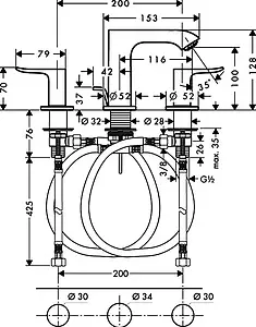 Смеситель для раковины Hansgrohe Metris 110 хром 31083000, 2