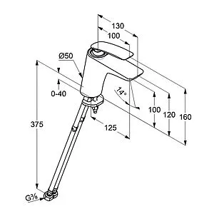 Смеситель для раковины Kludi Balance белый/хром 520269175 Смеситель для раковины Kludi Balance белый/хром 520269175, 2