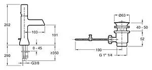 Смеситель для раковины Jacob Delafon Toobi хром E8959-CP Смеситель для раковины Jacob Delafon Toobi хром E8959-CP, 2
