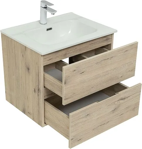 Тумба под умывальник подвесная Aquanet Алвита New 60 дуб веллингтон 00277513