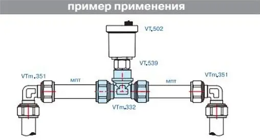 Тройник компрессионный переходной 32мм x 1¼&quot;в x 32мм Valtec VTm.332.N.320732