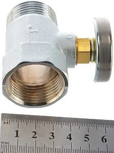Тройник коллекторный с термометром (0-80°С) 1"н x 1"в Far FK 3432 1 Тройник коллекторный с термометром (0-80°С) 1"н x 1"в Far FK 3432 1, 5