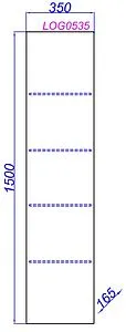 Шкаф-пенал подвесной Clarberg Logic П35 белый LOG0535 Шкаф-пенал подвесной Clarberg Logic П35 белый LOG0535, 2