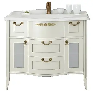 Тумба-умывальник напольная Aquaton Версаль 100 слоновая кость 1A1880K0VSZA0, 1