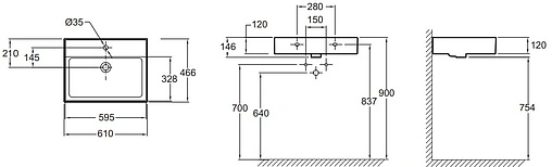 Раковина Jacob Delafon Vivienne 60 белый EXBH112-00
