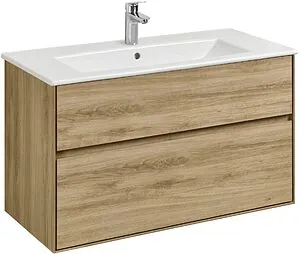 Тумба-умывальник подвесная Aquaton Либерти 100 дуб эльвезия 1A2796K0LYC70, 1