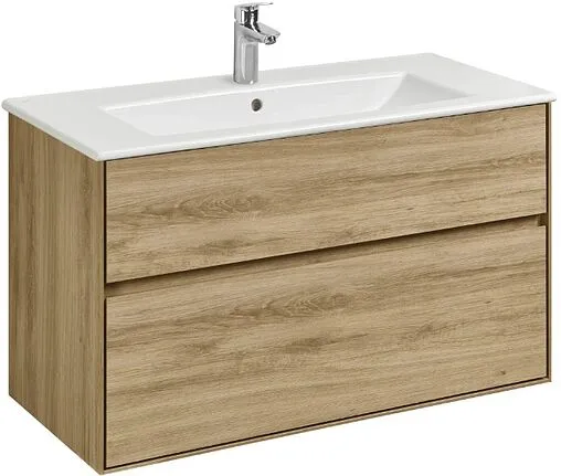 Тумба-умывальник подвесная Aquaton Либерти 100 дуб эльвезия 1A2796K0LYC70