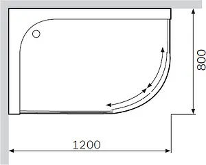 Поддон для душа Am.Pm Bliss L W53T-302L120W Поддон для душа Am.Pm Bliss L W53T-302L120W, 3