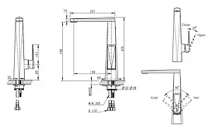 Смеситель для кухни Bravat Iceberg золото F776110G Смеситель для кухни Bravat Iceberg золото F776110G, 2