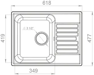 Мойка кухонная GranFest Quarz GF-Z13 черный Мойка кухонная GranFest Quarz GF-Z13 черный, 2