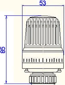 Головка термостатическая М30x1.5 Valtec белый VT.3000.0.0 Головка термостатическая М30x1.5 Valtec белый VT.3000.0.0, 2