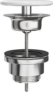 Выпуск автоматический для раковины Kerama Marazzi Plaza белый DRR.1/WHT Выпуск автоматический для раковины Kerama Marazzi Plaza белый DRR.1/WHT, 5