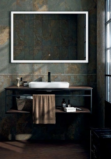 Консоль с умывальником напольная Kerama Marazzi Plaza Next 120 чёрный матовый PL.N.120.01\BLK.M+PL.wbi.55.1+