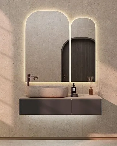 Тумба-умывальник подвесная Kerama Marazzi Magica 120 вечерний серый матовый MA.120.2\EGR.M+MA.wb.65+