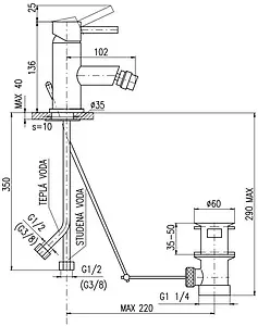 Смеситель для биде Rav Slezak Seina золото SE945.5KZ Смеситель для биде Rav Slezak Seina золото SE945.5KZ, 2