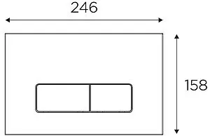 Клавиша смыва для унитаза Idrospania Andrea 30356 белый матовый, 3