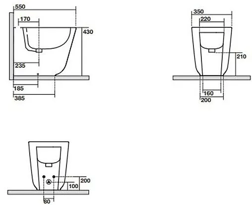 Биде напольное Kerasan Tribeca белый матовый 512030