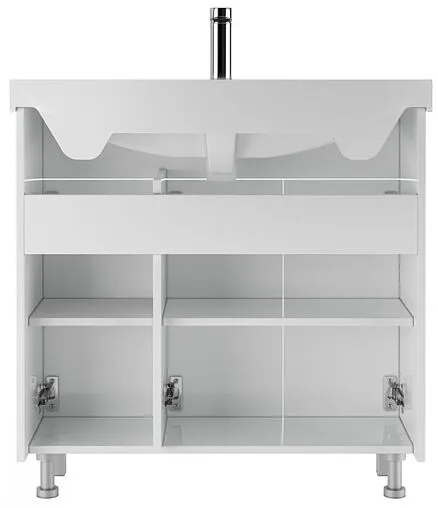 Тумба-умывальник напольный Айсберг Мега 85 белый DM4602T+4620008197456