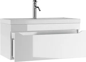 Тумба-умывальник подвесная Айсберг Ева 90 белый DA5904T+4670142930013, 4