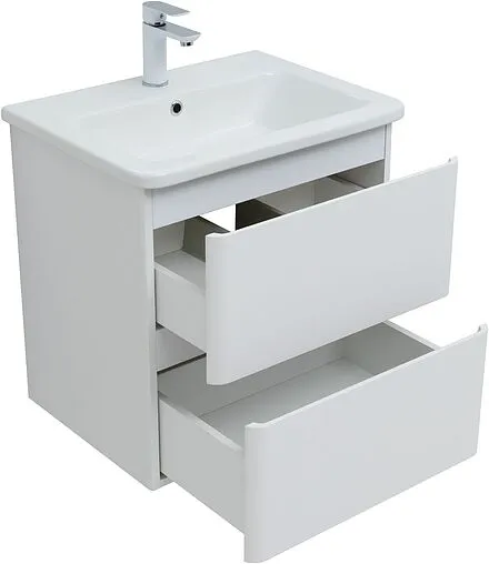 Тумба под умывальник подвесная Aquanet Эмбер 60 белый матовый 00330465