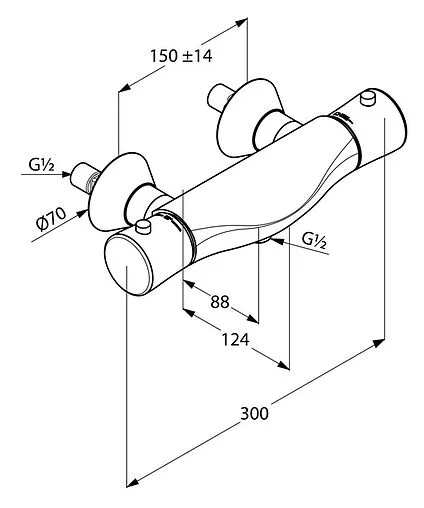 Термостат для душа Kludi Ambienta хром 534000538 Термостат для душа Kludi Ambienta хром 534000538