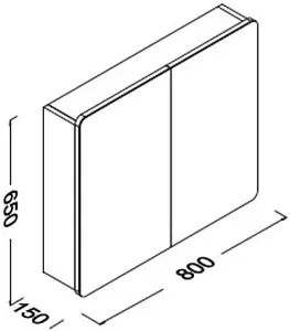 Шкаф-зеркало ISVEA Viva 80 белый 21VV2001080I Шкаф-зеркало ISVEA Viva 80 белый 21VV2001080I, 2