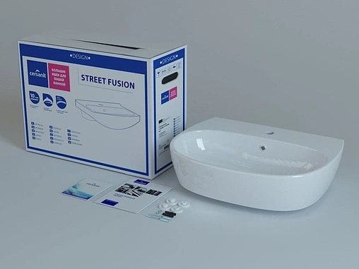 Раковина Cersanit Street Fusion 60 белый S-UM-SFU60/1-w