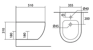 Биде подвесное Aquatek Европа белый матовый AQ1016-MW, 2