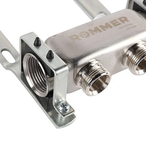 Группа коллекторная распределительная 2 отвода 1&quot;в/в x ¾&quot;ек Rommer RMS-4401-000002