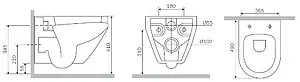 Унитаз подвесной Am.Pm Spirit 2.0 белый C701738WH Унитаз подвесной Am.Pm Spirit 2.0 белый C701738WH, 2