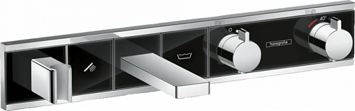 Термостат для 2 потребителей Hansgrohe RainSelect чёрный/хром 15359600