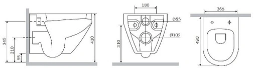 Унитаз подвесной Am.Pm Spirit 2.0 белый C701738WH