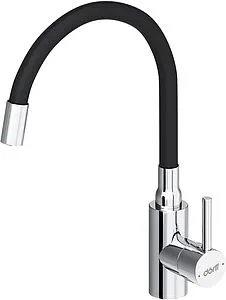 Смеситель для кухни с гибким изливом Dorff Logic хром/чёрный D3007622, 1