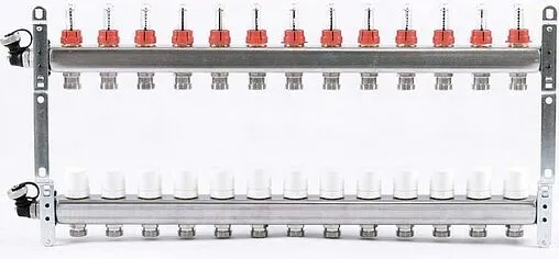 Группа коллекторная с расходомерами 13 отводов 1&quot;в/в x ¾&quot;ек Uni-fitt 450I4313