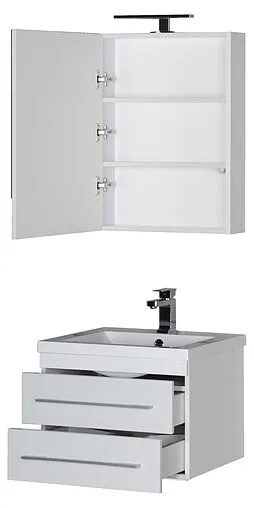 Шкаф-зеркало Aquanet Нота 58 L белый 00165370