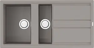 Мойка кухонная Omoikiri Kitagawa 100-2-GR leningrad grey 4993804 Мойка кухонная Omoikiri Kitagawa 100-2-GR leningrad grey 4993804, 1