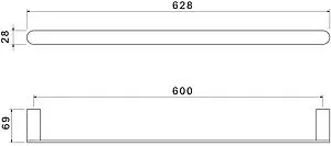 Полотенцедержатель Aquatek Лира чёрный матовый AQ4414MB Полотенцедержатель Aquatek Лира чёрный матовый AQ4414MB, 2