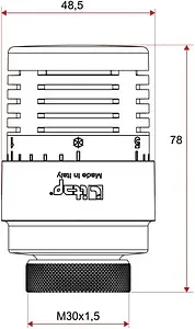 Головка термостатическая M30x1.5 Itap белый 891, 2